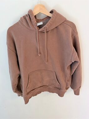 TNA Cozy fleece boyfriend Oversized Brown Hoodie Sweatshirt